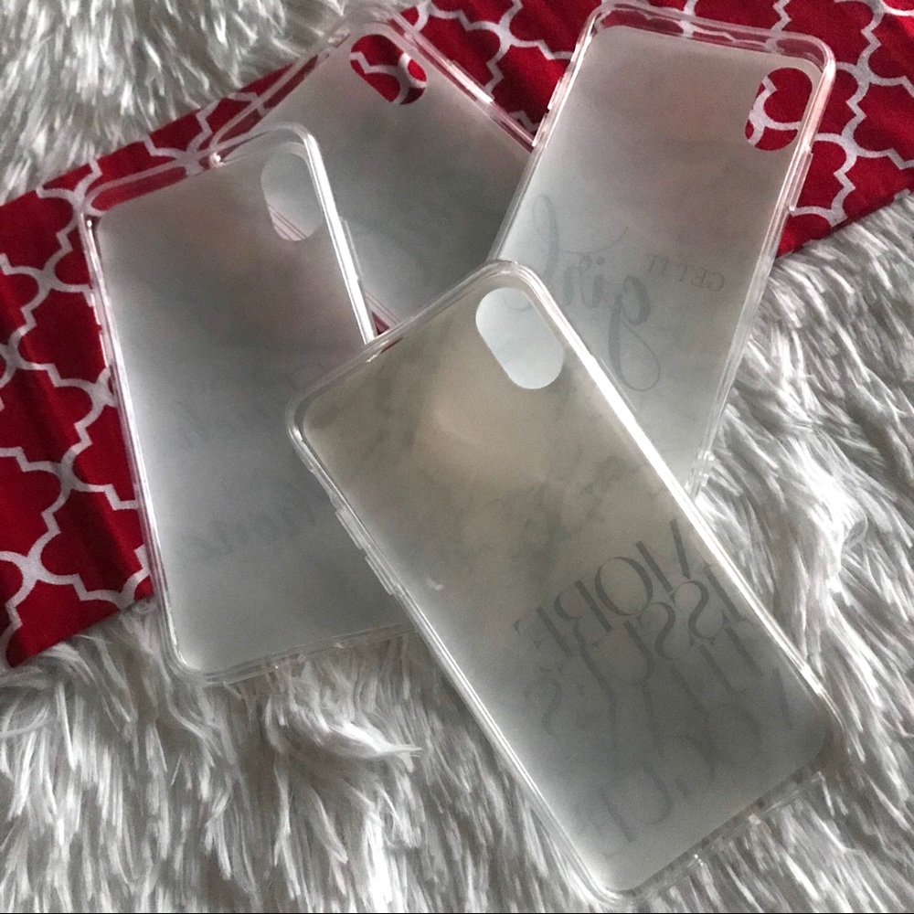 🔴3 for $12🔴 •Get it Girl• iPhone X Marble Case - Picture 3 of 3
